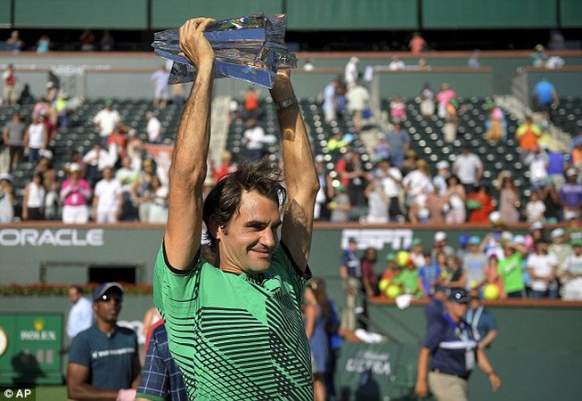 Federer lần thứ 5 đăng quang tại Indian Wells.